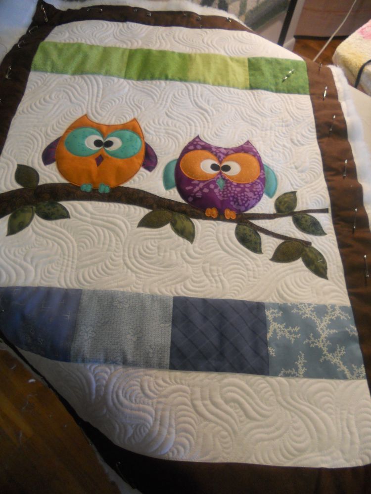 Katie's Quilts and Crafts Jaime's baby Owl Quilt.