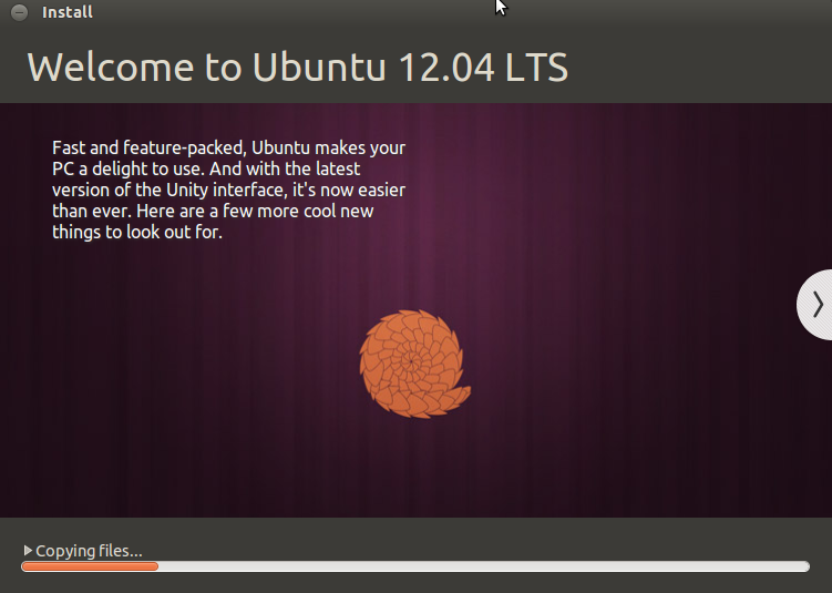 Ubuntu 12.04 installation process slide show Net Gator