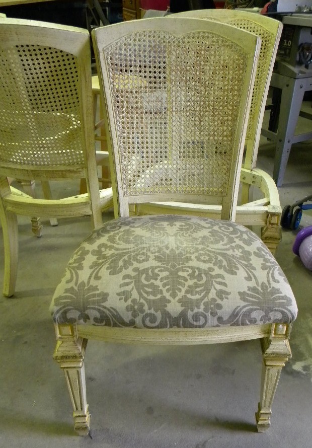 Ms Bingles Vintage Christmas Redoing Dining Room Chairs in Funky