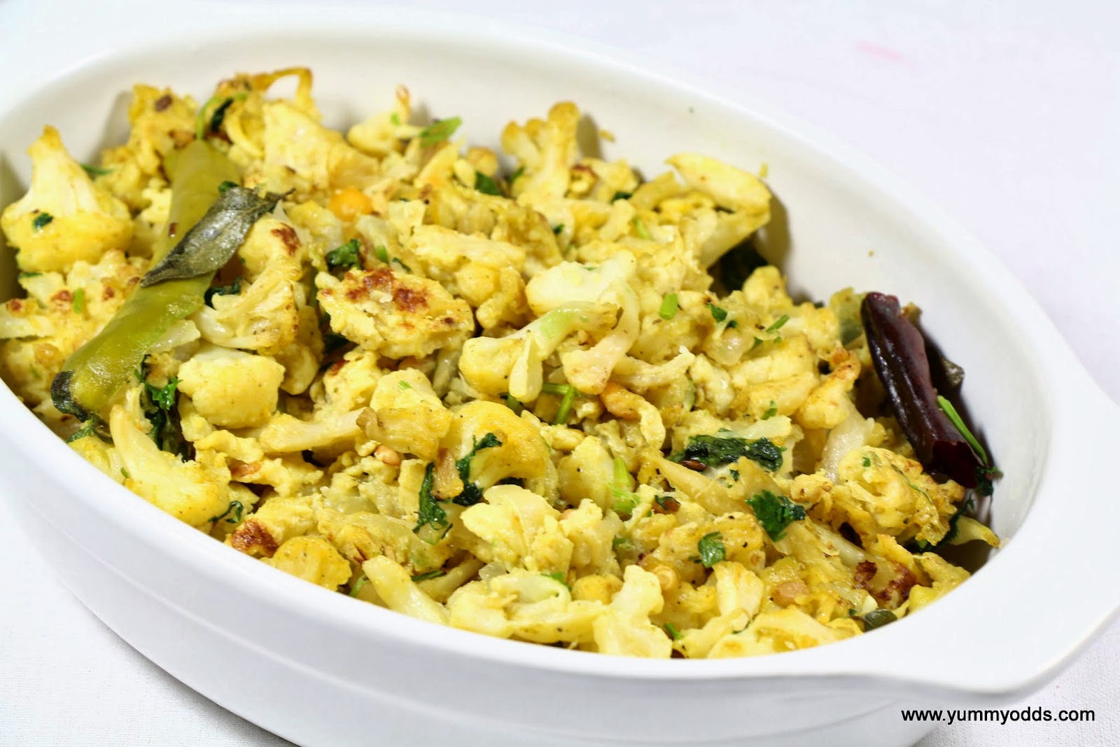 Yum! Yum! Yum! Cauliflower Egg Porutu Cauliflower Egg Scramble