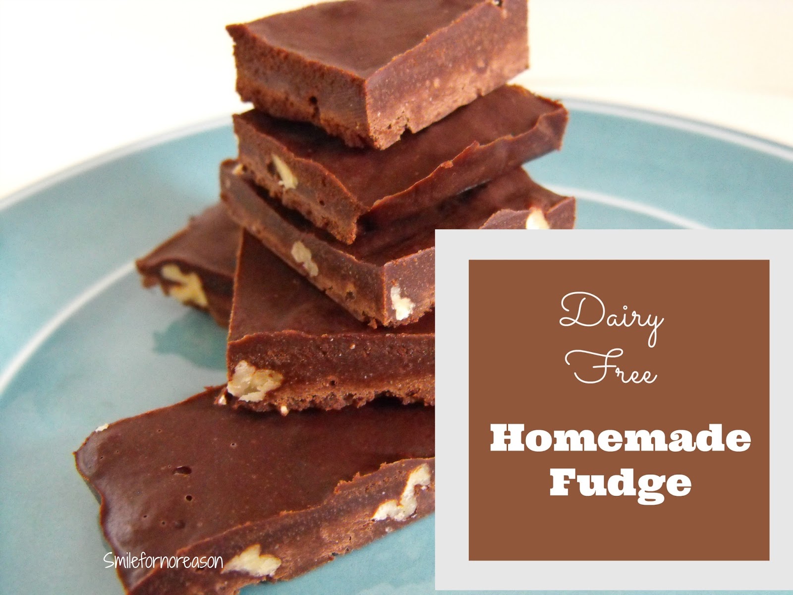 Smile for no reason A Dairy Free, Simple, Homemade Fudge Recipe