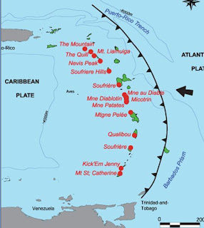 La Placa del Caribe: "Mini-Cinturón de Fuego" VOLCANES+AREA+CARIBE1