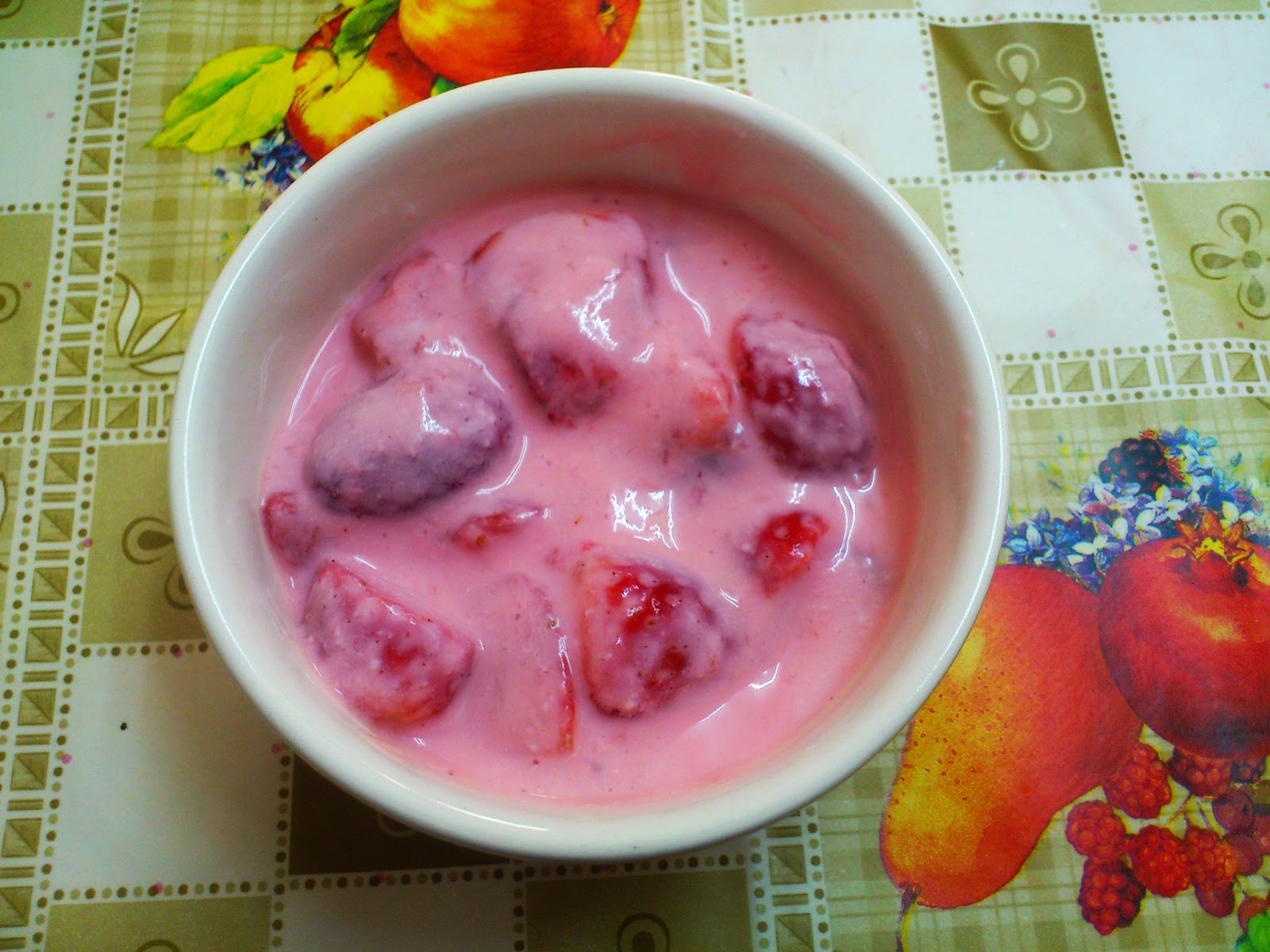Pa Comida La De Mi Guela Fresas con crema de yogurt