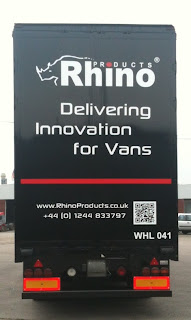 Tail-end, complete with the Rhino QR code