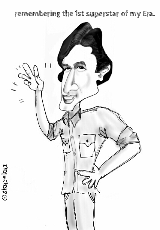 karekartoons Caricature of Rajesh Khanna