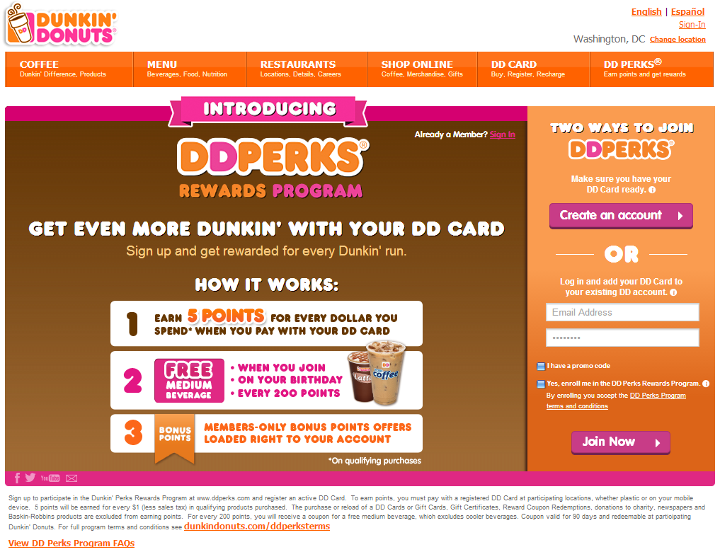 Samantha's Brewed Awakening Dunkin' Donuts Begins Reward Program