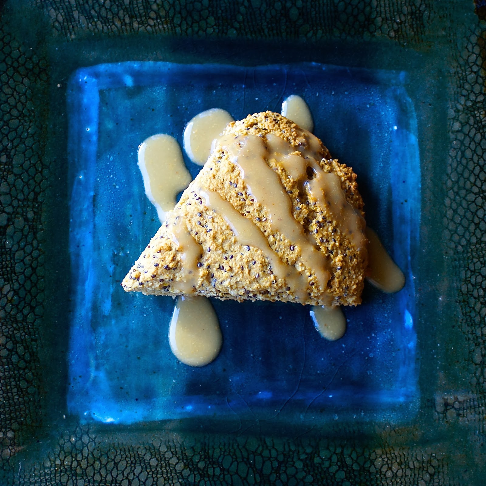 Margaret's Dish Lemon Chia Seed Scones with Sweet Lemon Cashew Glaze