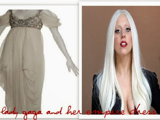 lady gaga and her empire line dress