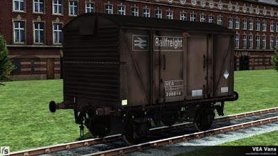 Fastline Simulation - VEA Vans: A weathered example of one of the original 50 Maroon liveried VEA vans.