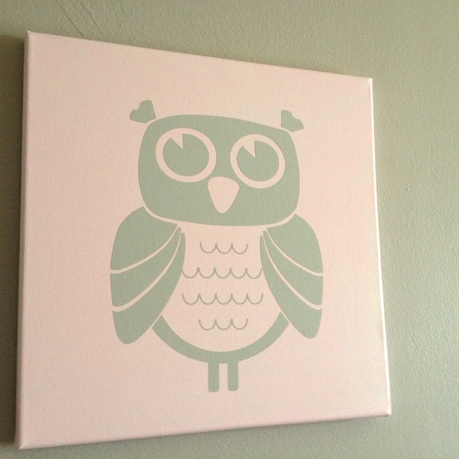 A Girl and a Boyce...and twins! For the Nursery DIY Owl Canvases