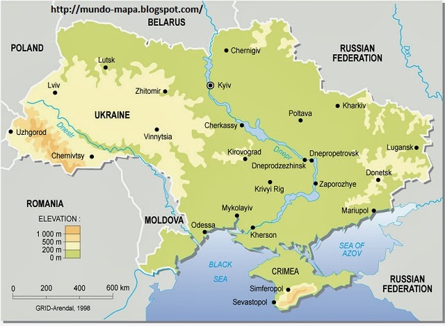 Mapas imprimidos de ucrania con posibilidad de descargar Ucrânia Mapa Político