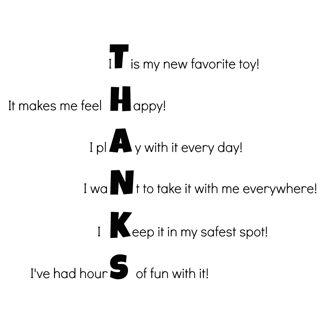 simple thank you note