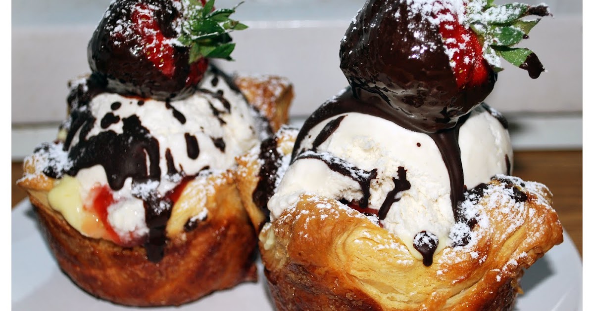 The Vegan Swedes Puff Pastry Cups w/ Vanilla Ice Cream, Chocolate