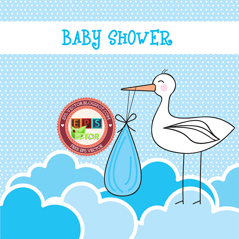 [Vector] baby shower card EPS Vector BLOG
