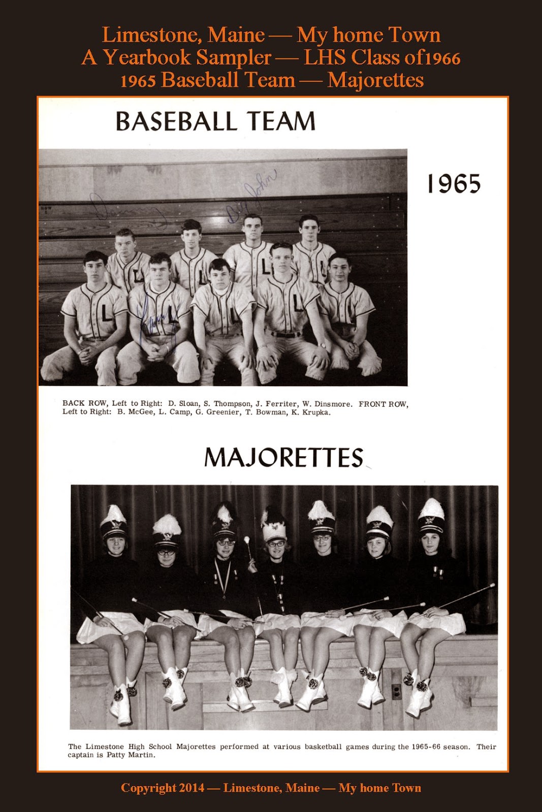 Limestone, Maine My Home Town Limestone High School Class of