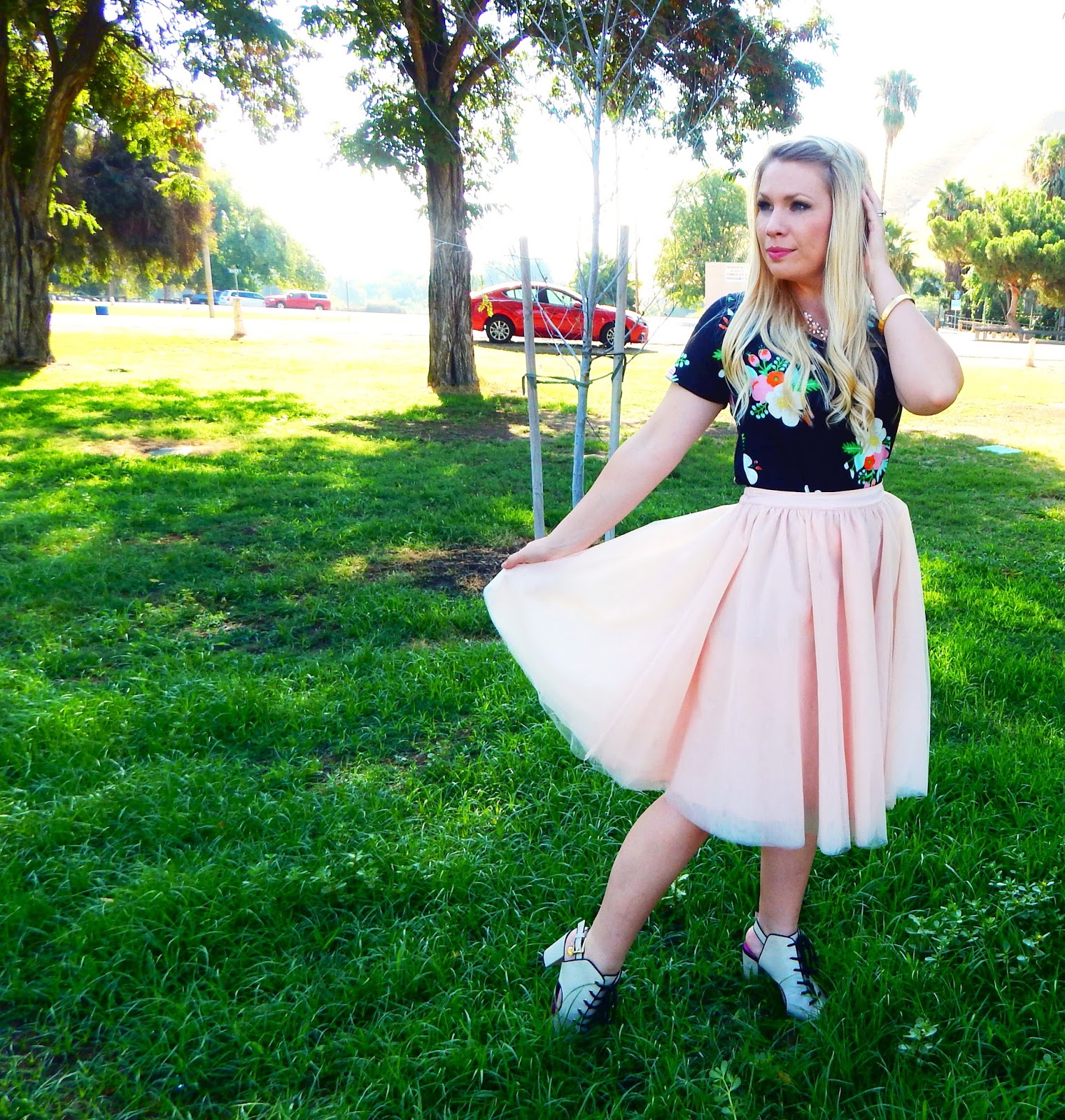 Tee Shirt and Tulle Skirt Outfit