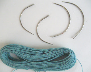 Curved needles for bookbinding