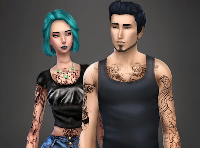 My Sims 4 Blog: Tattoos for Males & Females by Onelama