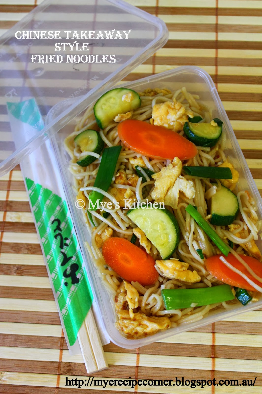 Mye's Kitchen Chinese Takeaway Style Fried Noodles