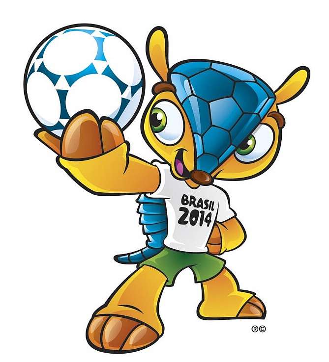 Un Armadillo es la mascota del Mundial Brasil 2014