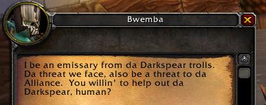 Bwemba is speaking in first