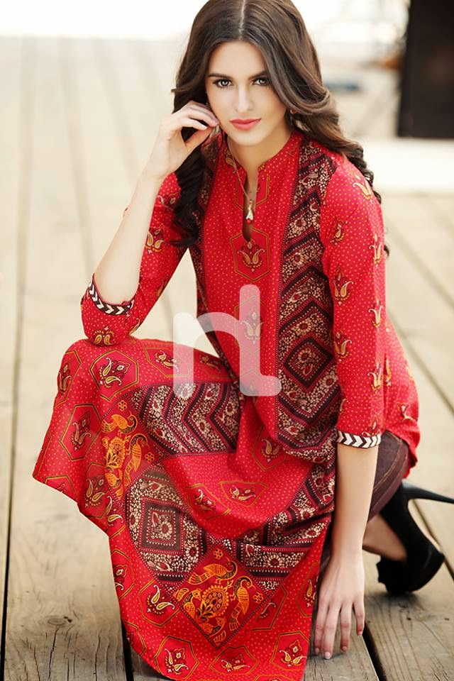 Nishat Linen Red Summer Dresses 20142015 RED Never Goes Out