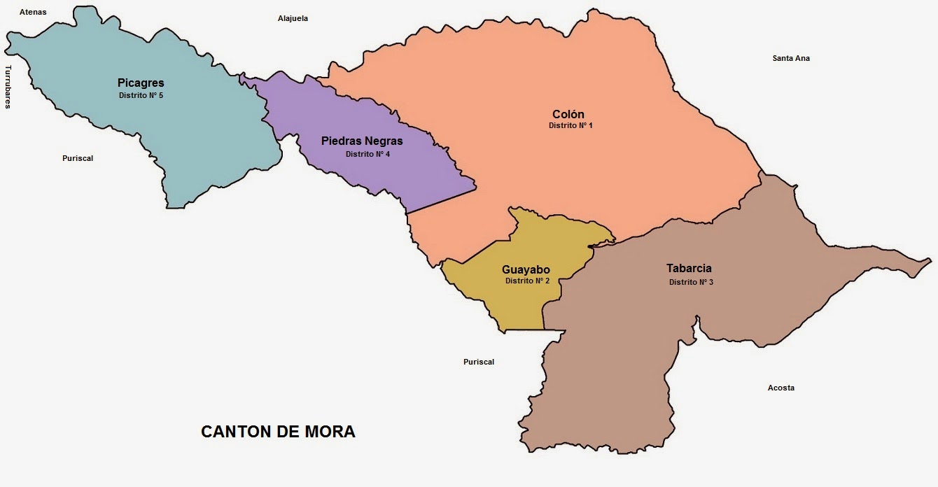 Mapas De Mora Canton N 7 De San Jose