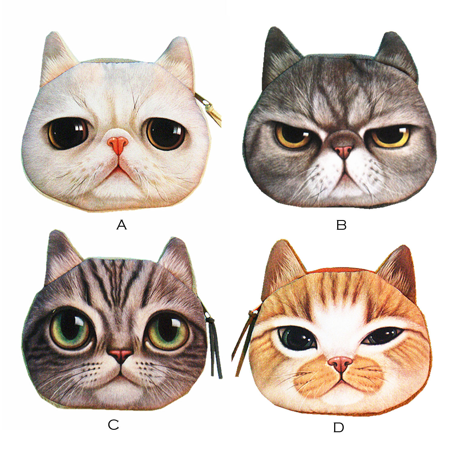 CL796 Cat Face Coin Purse (Ready Stock) Temptations