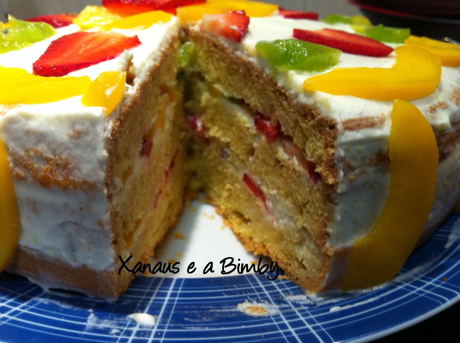 Bolo de Frutas e Mascarpone na Bimby