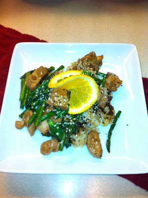 Shogayaki Chicken with Ginger-Apricot Rice