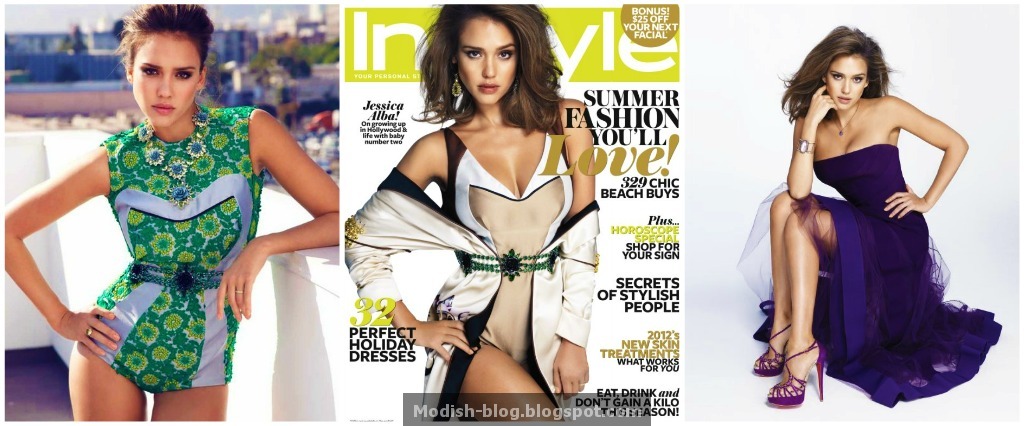 Jessica Alba InStyle January Inside Cover 2012