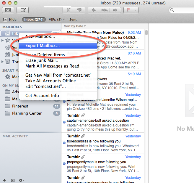 Mac IT Help Carrying the Mail