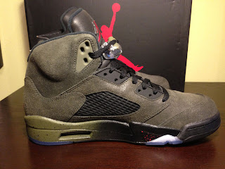 Buy Online Nike Air Jordan 5 Retro Fear Sequoia Fire Red Medium