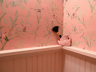 Feminine and Sweet: Pink Bird Wallpaper