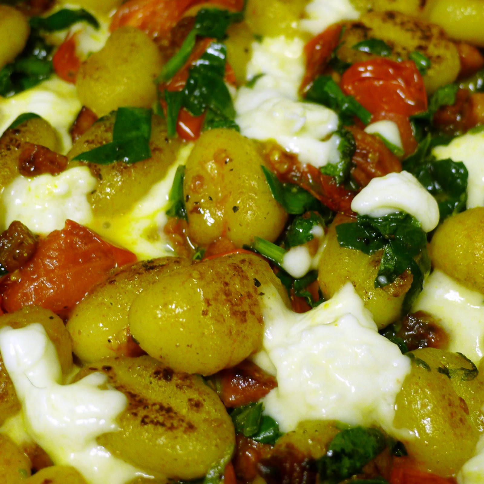 Culinary Adventures in London Fried Gnocchi with Pancetta, Spinach