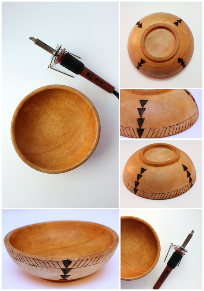 EAT+SLEEP+MAKE DIY Beeswax Candle & Wood Burned Bowl