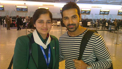 John Abraham spotted at airport with Fans