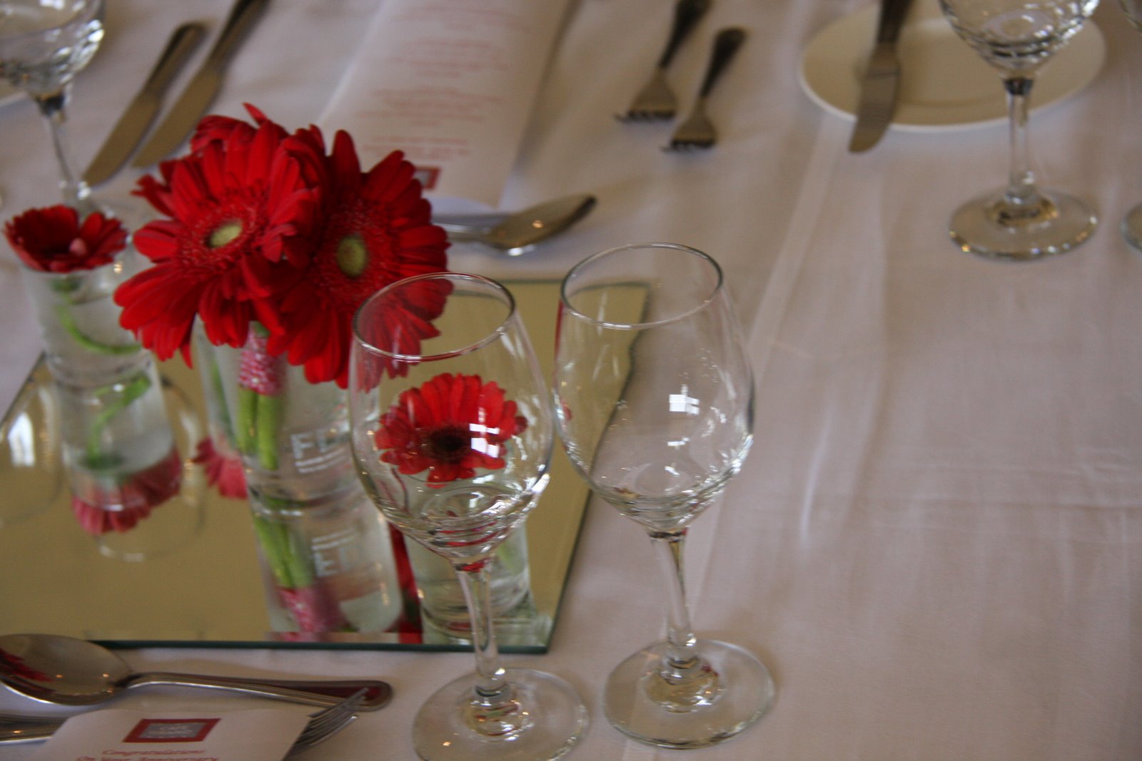 Ruby Wedding Anniversary Flowers in The Salon at The Grand Hotel St Annes