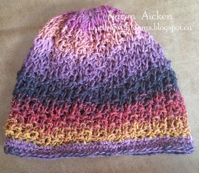 Knitting With Looms Matching Hat is finished!