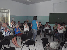 Eu e Lucia São Thiago em palestra Sobre o Método Meir Schneider Self-Healing - grupo 3ª idade VR