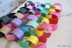 rainbow paper chains