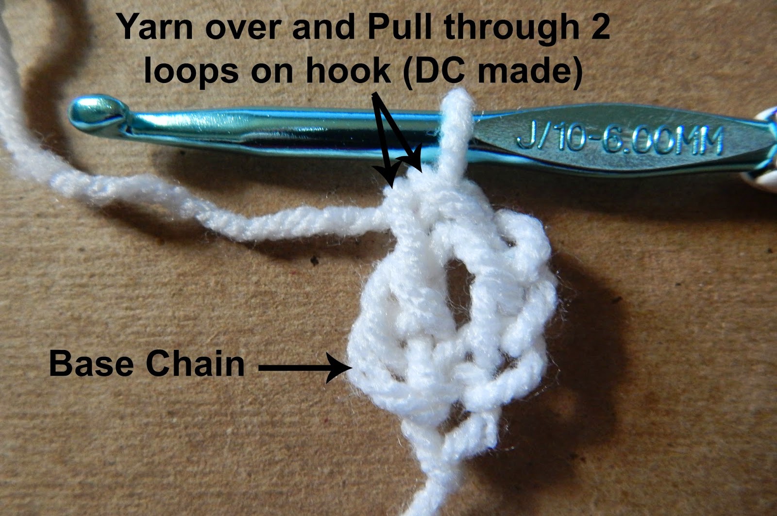 Crafting Friends Designs Double Crochet Foundation Chain Photo Tutorial