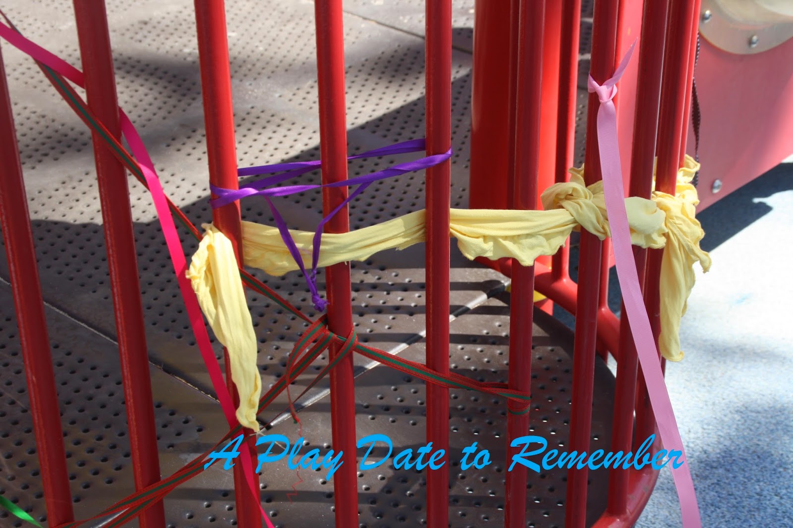 A Play Date to Remember Weaving ribbons in the park