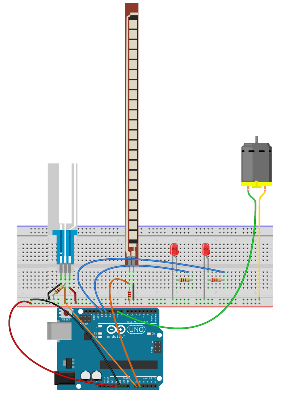 Can's Robotics & Arduino Blog: Driving a Motor via a Soft Potentiometer