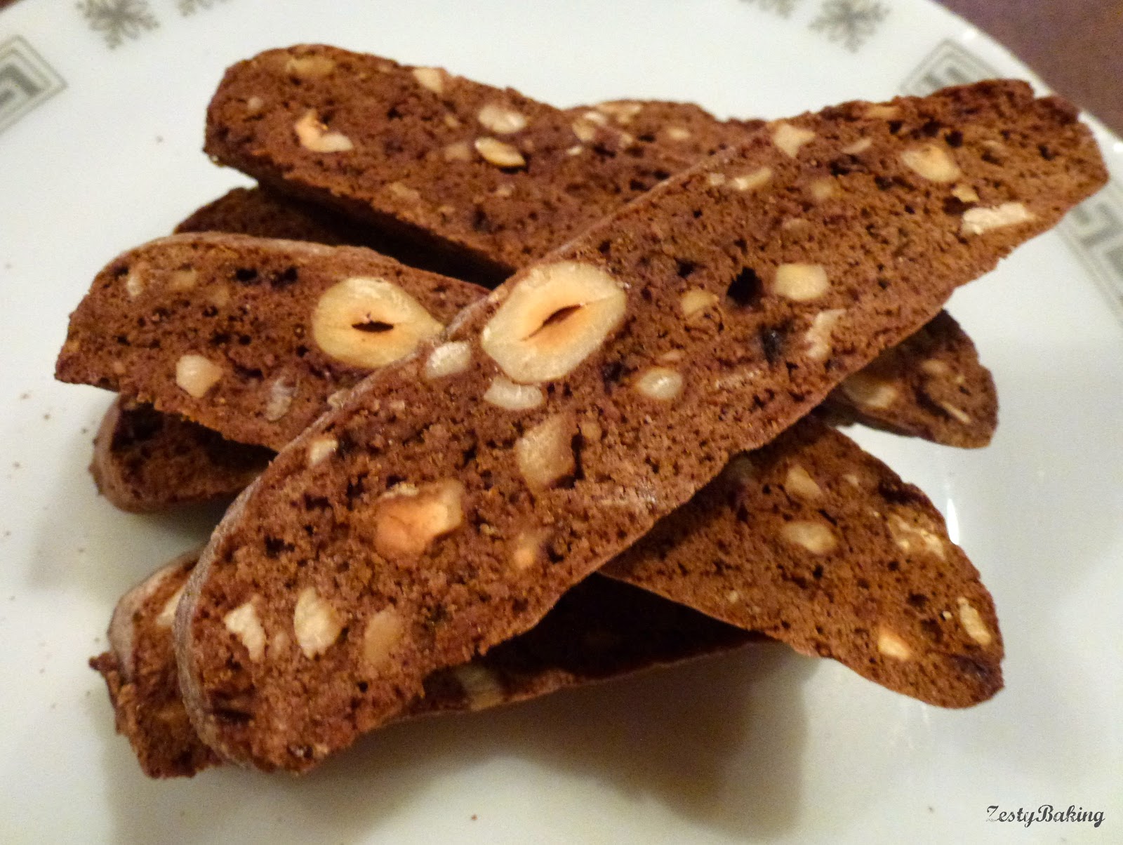 ZestyBaking Chocolate, Hazelnut & Orange Biscotti