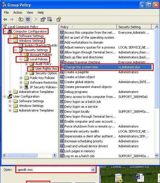 Limit user from changing system time and date in Windows OS