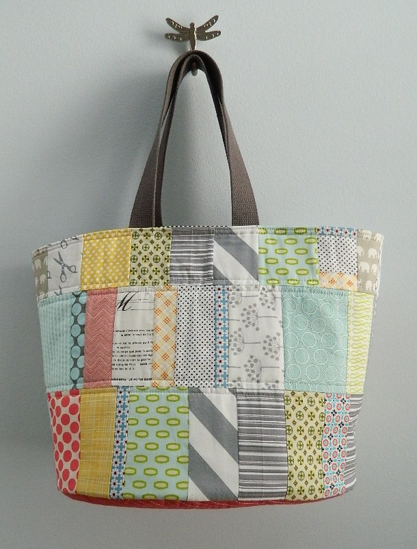 s.o.t.a.k handmade patchwork bucket/ tote bag