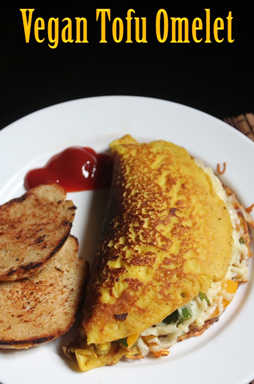 Vegan Tofu Omelette Recipe Omelet without Eggs Yummy Tummy