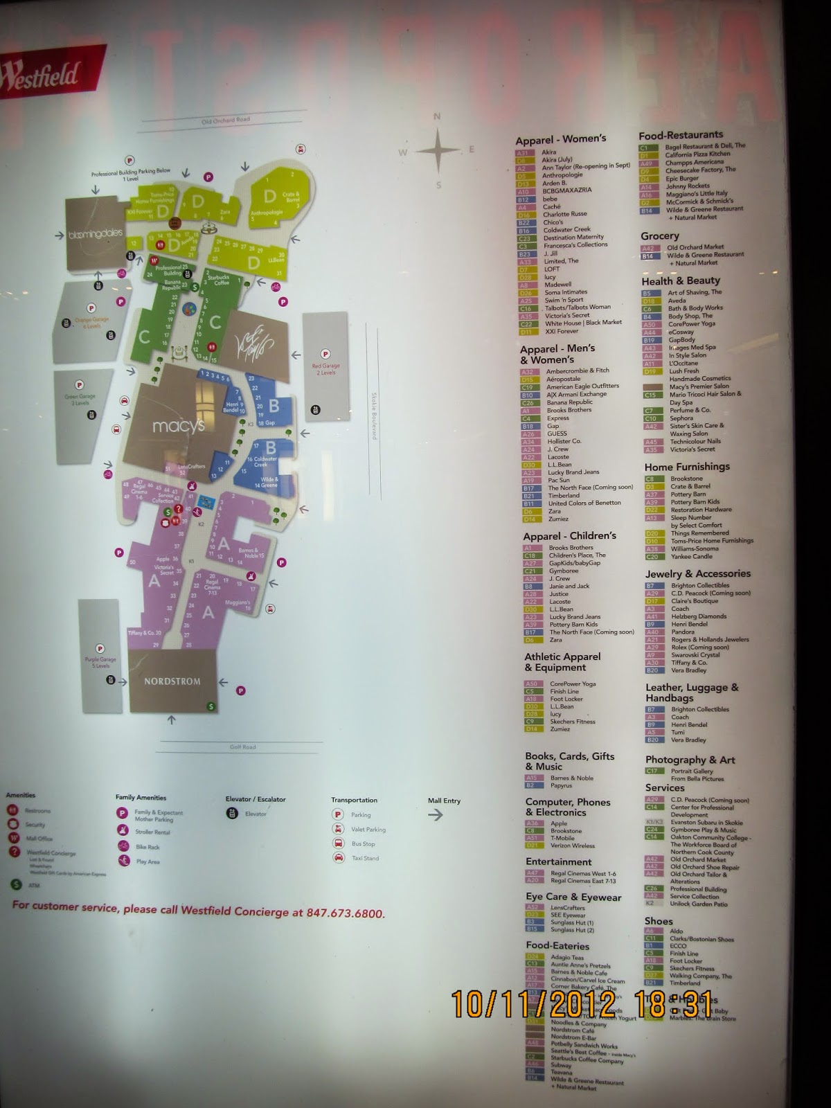 Old Orchard Mall Map-Skokie, IL  Old orchard, Mall, Shopping mall