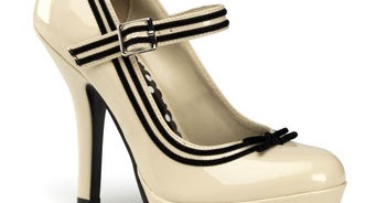 escarpins vernis beige